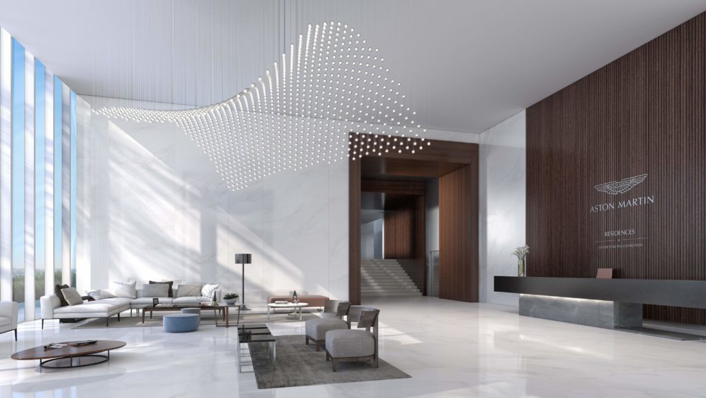 Lobby Aston Martin Residences - OfCourseMiami