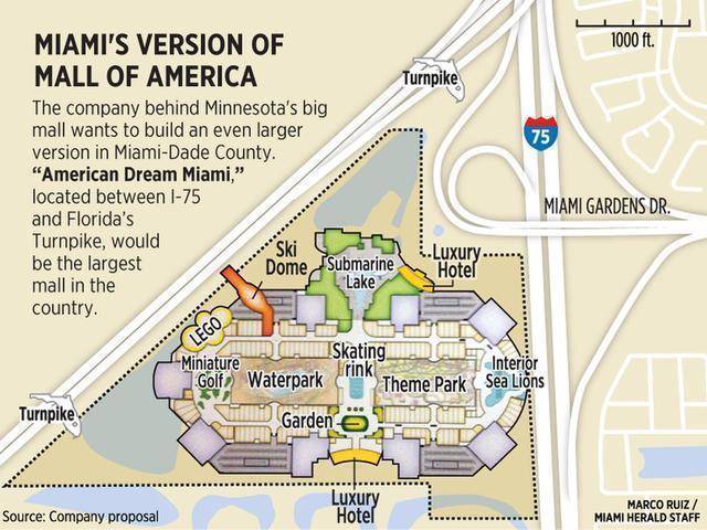 American Dream Miami . Carte et plan