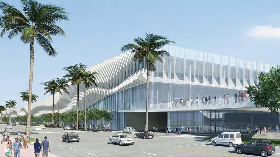 Un centre d' expositions et de conventions flambant neuf à Miami Beach
